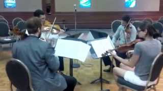 The Annex Quartet rehearsing at Temple Sinai in Toronto, Canada