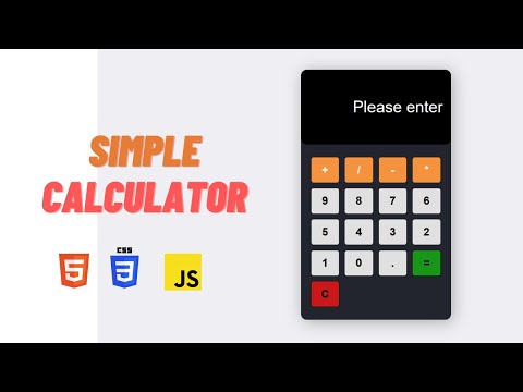 Build  Simple Calculator with JavaScript HTML CSS | Beginner Project