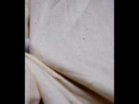 White Handspun & Handwoven 180 GSM Khadi Fabric - Bleached & Dyeable — video