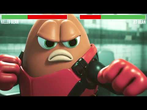 Killer Bean vs. Jet Bean with HEALTHBARS