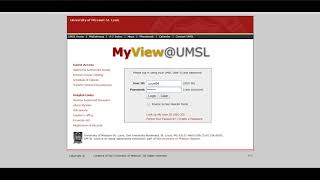 UMSL Online Orientation MyView Tutorial