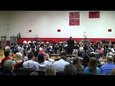 The Fowler Middle School Beginning (6th Grade) Band performs 