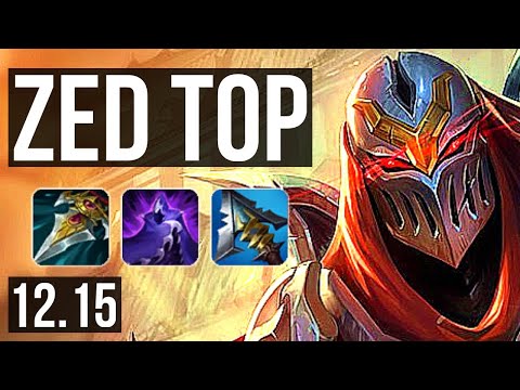 ZED vs RIVEN (TOP) | 12/1/2, 8 solo kills, 1600+ games, Legendary, 1.5M mastery | NA Master | 12.15