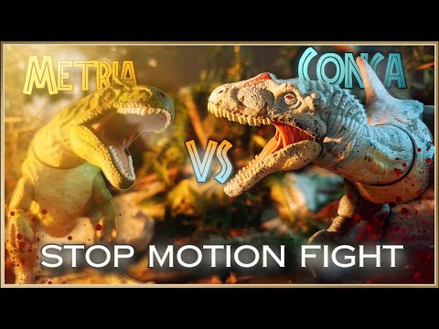 Metriacanthosaurus vs Concavenator Stop Motion Fight