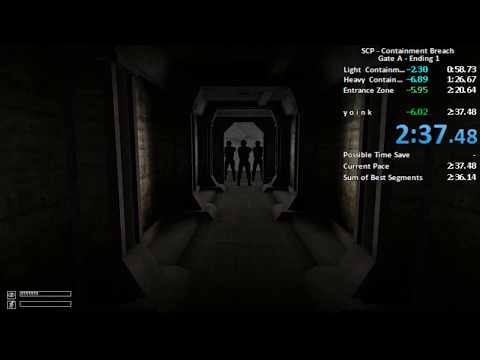 SCP: Containment Breach Any% Gate A Ending 1 Speedrun in 2:37 |  SCP Containment Breach Speedrun