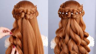 Most Beautiful Hairstyles! Easy And Unique Hairstyles | New Half Up Half Down Hairstyles Tutorial