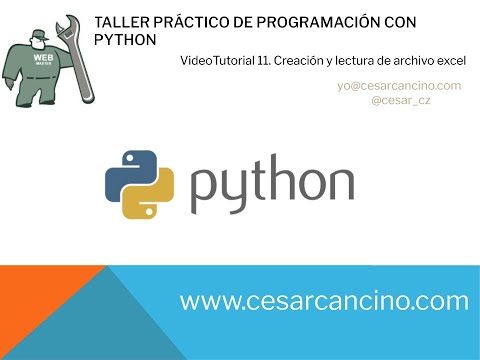 Videotutorial 11 Taller Práctico Programación con Python Creación y lectura de archivo excel