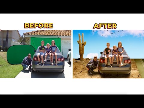 Before and After: Green Screen outside - Kingdom Kids Zone, Seed of Faith - What's the Scoop? Kids Bible News!