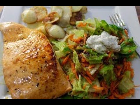 Maple Glazed Salmon with Herb and Feta Salad - Bonita's Kitchen