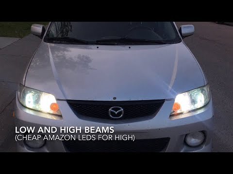 Mazda Protege5 HID projector retrofit on a budget!