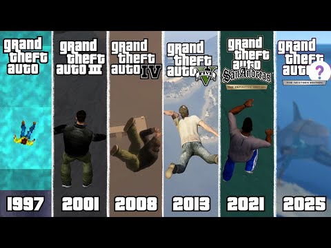 Falling Into Water from the Highest Points in All GTA Games (1997–2025)