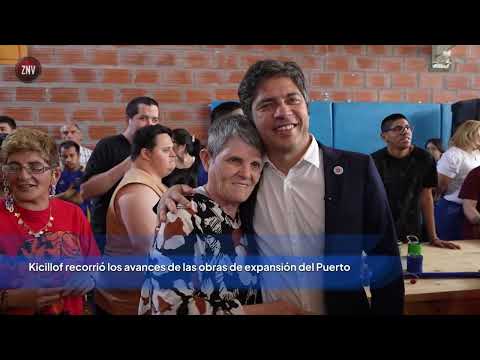 Kicillof recorrió los avances de las obras de expansión del Puerto