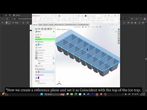 Designing an Ice Cube Tray in SolidWorks | Step-by-Step Tutorial