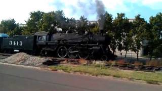 preview picture of video 'ATSF 3415 in Abiline, KS'