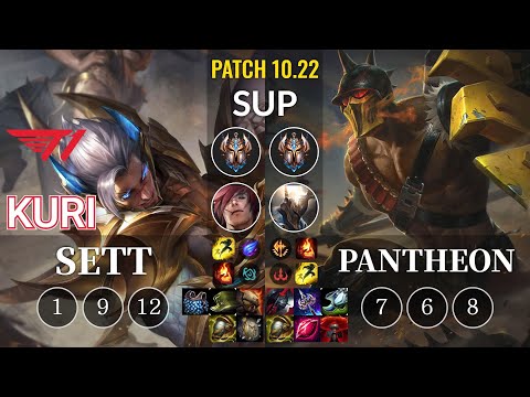 T1 Kuri Sett vs Pantheon Sup - KR Patch 10.22