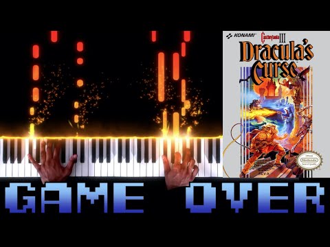 Castlevania III: Dracula's Curse (NES) - Game Over - Piano|Synthesia