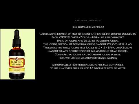 J Crow's Lugol's Solution Of Iodine