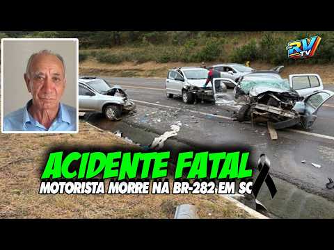 (( MORTE NA RODOVIA )) Colisão entre 3 veículos termina em MORTE na BR-282 em São José do Cerrito SC
