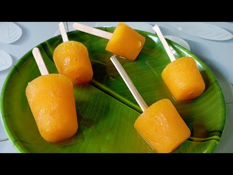 Orange Lolly Ice Cream | Orange Popsicle | Orange Ice Cream Recipe | Bidisha Mondal🥰🥰