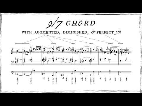 Bach's ninth and seventh chord with augmented, diminished, and perfect fifth
