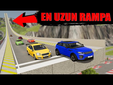 EN UZUN RAMPADAN ATLADIM ,  ARABALARA TUZAK KURDUM // BeamNG.drive // hard crash test