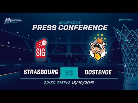 SIG Strasbourg v Filou Oostende - Press Conference - Basketball Champions League 2019-20