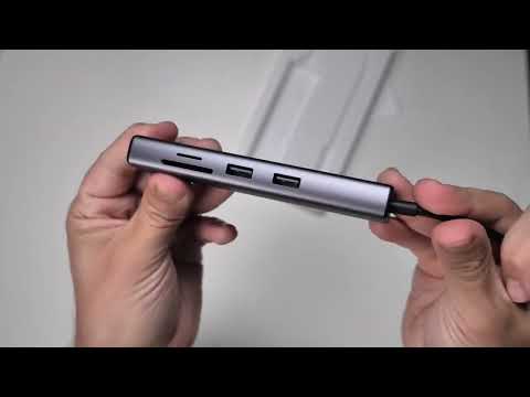 USB-C хаб Ugreen CM512 7 в 1 HDMI 4K 60Hz RJ45 PD 100W 2xUSB 3.0 SD/TF Серебристый - фото 5 - id-p2220759176