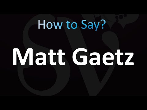 How to Pronounce Matt Gaetz (Correctly!)