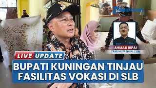 Bupati Kuningan bareng Sekdisdik Jabar Tinjau Fasilitas Vokasi SLB Taruna Mandiri saat Dies Natalis