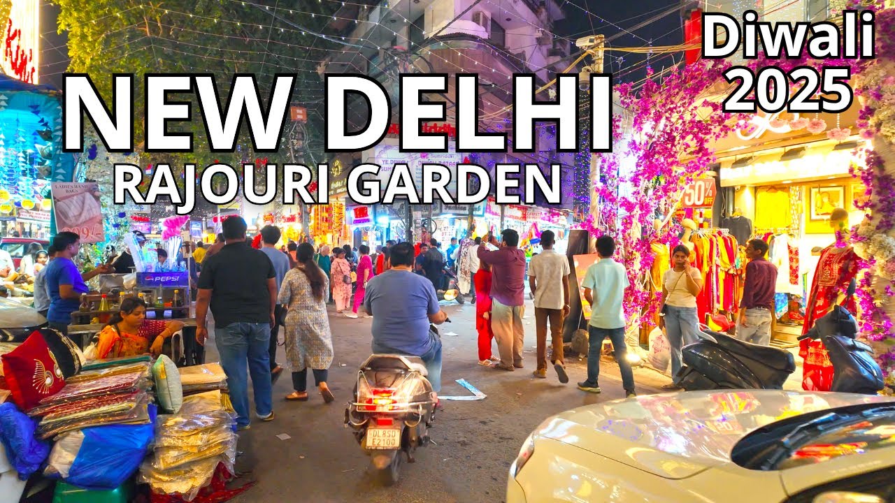 Immersive street-level walking tour through Delhi (Market 16), India, showcasing authentic urban landscapes, local architecture, and the vibrant atmosphere of the city's neighborhoods