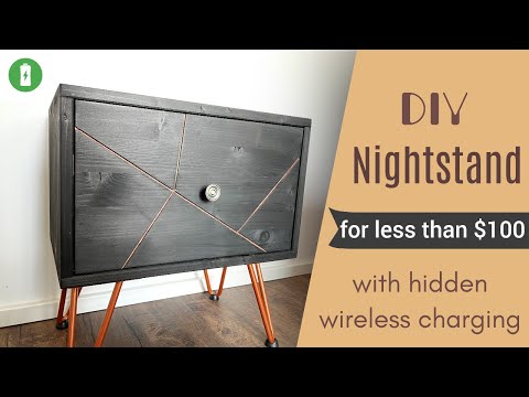Modern DIY Nightstand with Wireless Charging