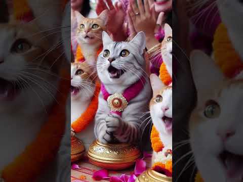 cats 🐈 are enjoying an Indian marriage 😍 #cats #kitten #catlover #catdance