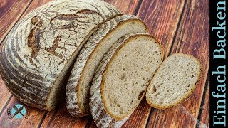 Roggen-Mischbrot mit Roggen Poolish