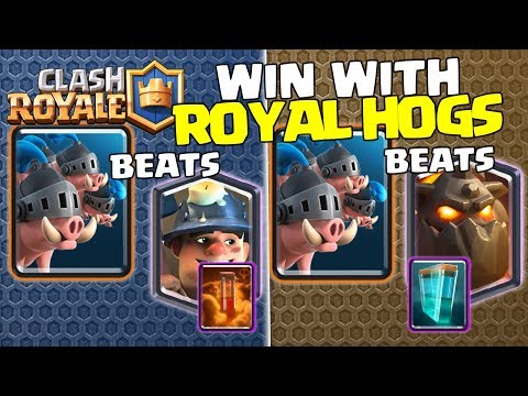 Loay crushing it with Royal Hogs deck vs Lavahound Clone deck in Clash Royale