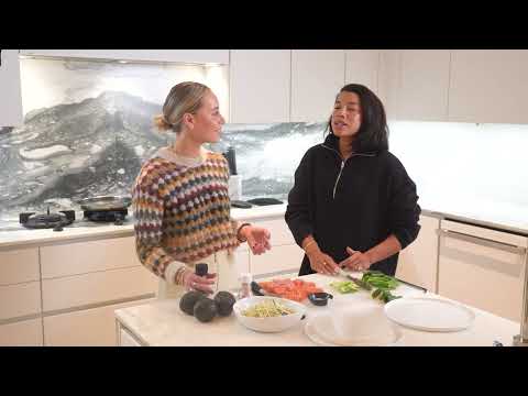 In The Kitchen With Chef Bae - Episode 1: Crispy Salmon Spring Rolls with #HannahBronfman