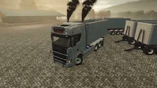 setting up the scania s pack for collecting woodchips