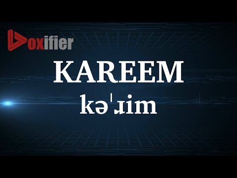 English Pronunciation of Kareem - Voxifier.com