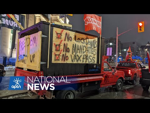 Leaders of truckers protest news conference