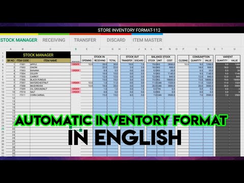, title : 'FULLY AUTOMATIC INVENTORY MANAGEMENT EXCEL FORMAT 11 in English'