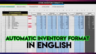 FULLY AUTOMATIC INVENTORY MANAGEMENT EXCEL FORMAT 
