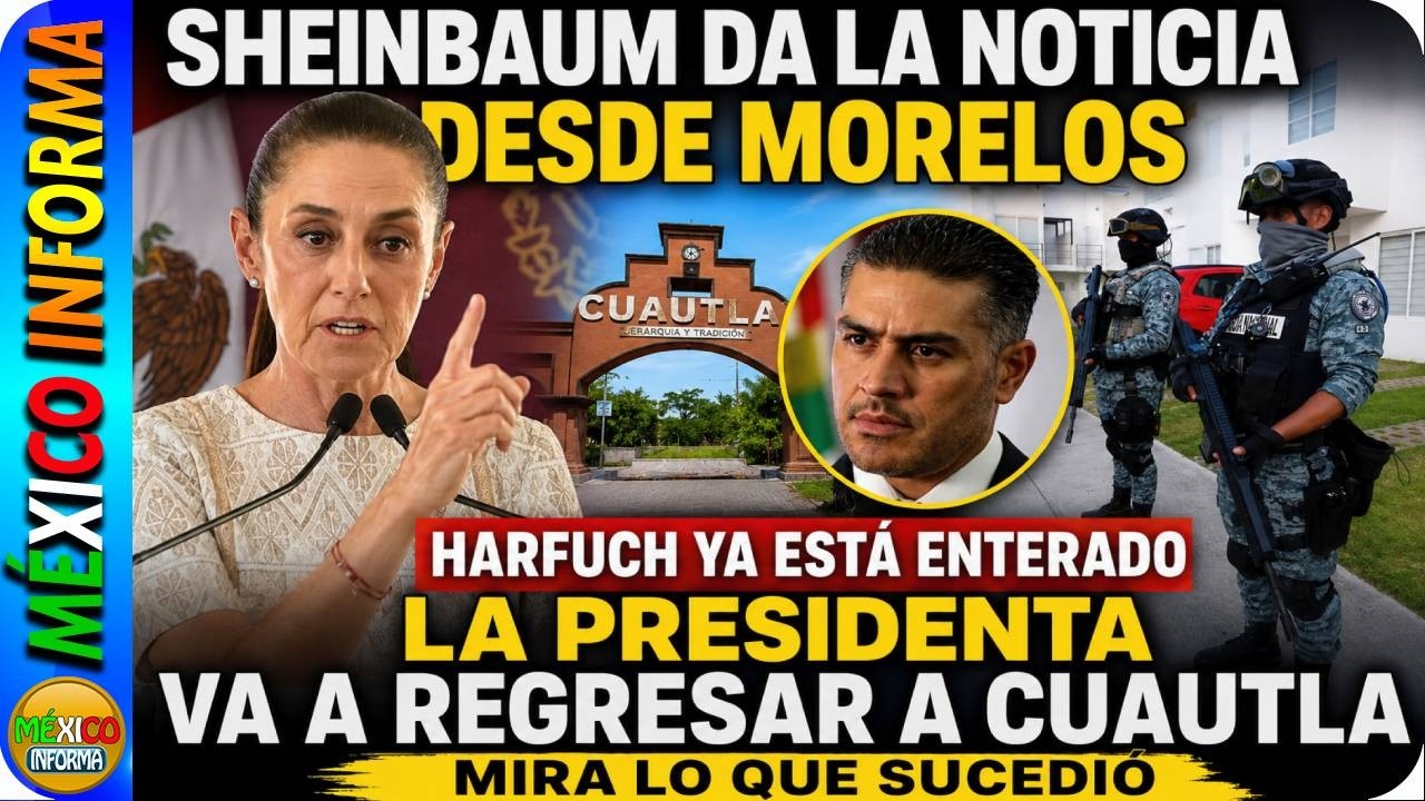 LA PRESIDENTA PROMETE REGRESAR A CUAUTLA. VA POR LA RECUPERACIÓN DE LA SEGURIDAD EN MORELOS.