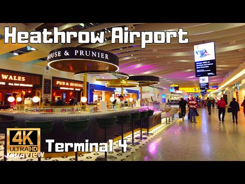 [Caminhada 4K] Terminal 4 do Aeroporto de Londres Heathrow