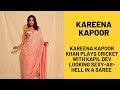 Kareena Kapoor Khan Plays Cricket With Kapil Dev Looking Sexy As Hell In A Manish Malhotra Saree