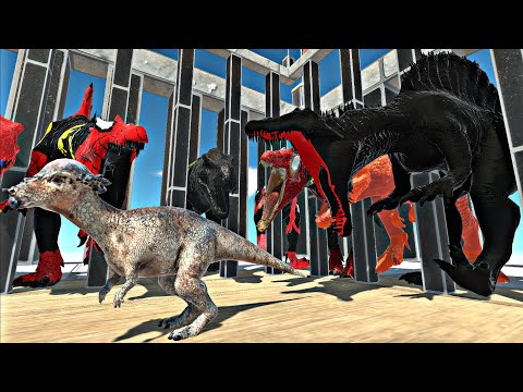 Dinosaurs Battle Baby T Rex Attacked By Herbivore Dinosaurs - Animal Revolt Battle Simulator