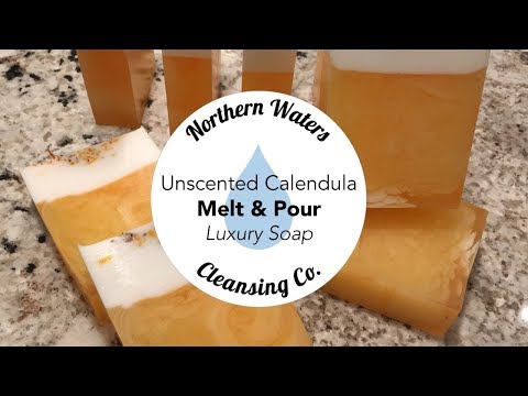 Unscented Calendula Melt & Pour Making & Cutting | Northern Waters Cleansing Co.