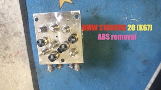 ABS Removal BMW S1000RR 2020 (K67) and inst Thumb brake