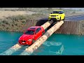 Cars Vs Impossible Log Bridge Challenge In BeamNG Drive