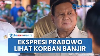 Raut Wajah Prabowo saat Tinjau Posko Pengungsian Banjir di Padang Pariaman Sumatera Barat