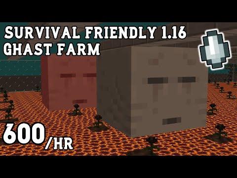 EASY SURVIVAL FRIENDLY GHAST FARM!!! How to build a ghast farm tutorial - (Easy Farms)
