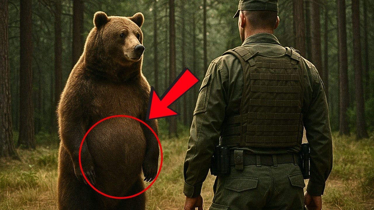 A pregnant bear begs a soldier for help  What happens next is unbelievable!